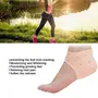 GaxQuly Silicone Gel Women's White Smooth Leather Heel Pad Socks for Swelling Pain ReliefDry Hard Cracked Repair Heel Socks For Pain Relief Free Size, 7 image