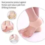 GaxQuly Silicone Gel Heel Socks for Swelling Pain Relief Foot Care Ankle Support Pad (Skin Colour) - Set of 1 Pair, 4 image