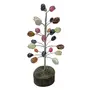 Sahib Healing Crystals 7 Chakra Tree Natural 25 Big Beads Tumble Stones for Reiki Healing Vastu Positivity Creativity
