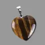 PINKCITY CREATION-Heart Shape Tiger Eye Gemstone Stone Charms Healing Stone Beads Love Pendants for Valentine's Day Necklace Jewelry Making & Gift Item(Combo Pack), 2 image