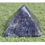 Pyramid Tatva - Iolite Pyramid Energy Home DÃ©cor Natural Vastu Healing Crystal Reiki Chakra Stone 2-2.4 inch wt - 120-170gm, 7 image
