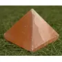 Pyramid Tatva - Orange Selenite Pyramid Energy Home DÃ©cor Natural Vastu Healing Crystal Reiki Chakra Stone 1.5-2 inch wt - 65-95gm, 3 image