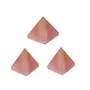 jewelswonder Rose Quartz Pyramid (1 inches ) 3 peices with Certified lab Report, 2 image