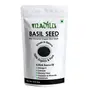 Madilu 100% Organic Premium Raw Basil Seeds - 250 Grams + Roasted Pumpkin Seeds for Eating; Snacks 250g (Combo Pack), 2 image