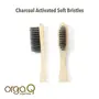 Orgaq Organicky Natural Bamboo ToothBrush With Charcoal Infused Bristle for Oral Care| Eco Friendly - 2 Pc, 5 image