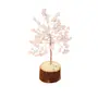 RUDRADIVINE Mart Feng Shui Natural Rose Quartz Crystal Money Tree Bonsai Style Decoration for Wealth and Luck