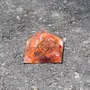 Rudradivine Reiki Charged Chakra Healing Orange Pyramid with Clear Crystal Gemstone Copper Metal/EMF Protection Meditation Yoga Energy Generator.L-3xB-3xH-3 cm, 2 image