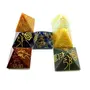 7 Chakra Pyramid Symbol Engraved Set 25mm Reiki Healing Gemstone, 5 image