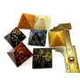 7 Chakra Pyramid Symbol Engraved Set 25mm Reiki Healing Gemstone, 6 image