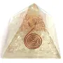 Jewelswonder Clear Crystal Orgonite Pyramid 50 to 70 mm Size with Lab Certified, 2 image