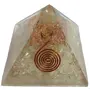 Jewelswonder Clear Crystal Orgonite Pyramid 50 to 70 mm Size with Lab Certified, 5 image