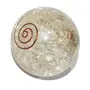 Pyramid Tatva Orgonite Sphere - Clear Quartz Ball Size - (38 mm - 50 mm) 1.5-2 Inch Natural Chakra Balancing Crystal Healing Stone