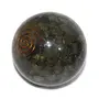Pyramid Tatva Orgonite Sphere - Golden Pyrite Ball Size - (50 mm - 63 mm) 2-2.5 Inch Natural Chakra Balancing Crystal Healing Stone