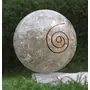 Pyramid Tatva Orgonite Sphere - Clear Quartz Ball Size - (38 mm - 50 mm) 1.5-2 Inch Natural Chakra Balancing Crystal Healing Stone, 2 image