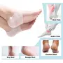 Jiya Enterprise Gel Heel Socks for Heel Swelling Pain Relief Dry Hard Cracked Heel Repair Cream Foot Care Ankle Support Gel Pad for Unisex, 10 image