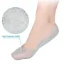 Misaki Unisex Anti Heel Crack set Vented Moisturizing Silicone Gel Heel Socks for Swelling Pain Relief Foot Care Ankle Support Pad (Skin Colour) - Set of 1 Pair (Full Size Silicone Socks), 10 image