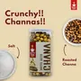 Nutty Yogi Roasted Plain ChanaSalted & Heeng Chana (Combo Pack 3 ) Vegan Indian Food and Snacks Vegetarian Low Fat Rich in Minerals Hight Dietary Fibre Chai Tea Coffee Snack - 100 grams, 2 image