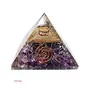 Spiritual Elementz Amethyst Crystal Orgone Pyramid Energy Generator/EMF Protection for Meditation Yoga and Chakra Healing (Purple)