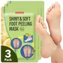 Purederm 3 Pairs Shiny And Soft Purederm Exfoliating Foot Peeling Mask Peels Away Calluses And Dead Skin In 2 Weeks (Regular)