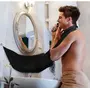 ULX Beard and Hair Apron For Men and Women Easy To Use Travel Friendly and Home Beard Hair Catcher Apron With Clip(Black) (White)