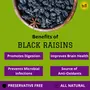 King Uncle Afghani Black Raisins with Seeds 1 Kg (4 Packs of 250 Grams) Silver Pouch, 3 image