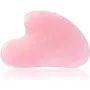 Midland Natural Pink Rose Quartz Gua Sha Stone Massage -Scraping Tool for Natural Facelift Meditative Healing Real Stone For Anti Ageing and Relaxation