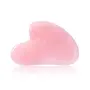 KESAR ZEMS 100% Natural Gua Sha Stone Face Body Scraper 7-8 MM Quartz Rose Pink Massage Gua Sha Stone.
