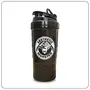 Aesthetic Monster BPA-Free Spider Leakproof Gym Shaker Sipper Bottle with Extra Compartment (Black 600ml), 4 image