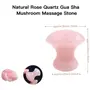Getmecraft Natural Rose Quartz Mushroom Shaped Shape Gua Sha Guasha Scraping Massage Tool Sets Board for Spa Relaxing MeditationWhite Jade, 4 image