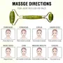 Getmecraft Jade Roller For Face Massager Natural Massage Stone Anti Aging Manual Massage Tool For Face Eye Neck Foot Massage Treatment Therapy Roller Brightens SkinFights Wrinkles, 3 image