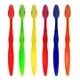 aquawhite Smart Clean Toothbrush Medium Bristles Pack of 6. (Colour may vary)