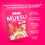 ASAP Wholegrain Muesli Fruitz| High Protein Breakfast Muesli with 83% Strawberry Raisins Dried Papaya Apple & 5 Toasted Grains | Healthy Multigrain Muesli| Omega-3 & Fibre rich (420 g Box), 3 image