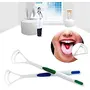 saleszon Tongue Cleaner Brush Scraper Set Of 4 pcs (multi colour), 4 image