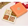 Pride Store Diwali Dry Fruits Gift Pack 300gm Cashew Almond Raisins and Dates | Gift Pack For Family Friends Corporate Office Gifts Combo (Orange - Cashew Almond Raisins and Dates)