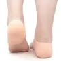 NICHELLE Silicone Gel Heel Pad Socks for Pain Relief for Men and Women (Beige Free Size) (Pair of 5), 5 image
