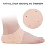 NICHELLE Silicone Gel Heel Pad Socks for Pain Relief for Men and Women (Beige Free Size) (Pair of 5), 6 image
