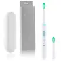 Sonic Electric Toothbrush for Adults Chirdren 2 Dupont Brush Heads 2 Modes 2-Minute Built-in Timer Recommended by Dentist Waterproof USB inductive Charging Toothbrush Box (229 White)
