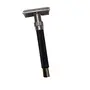 WadPro Butterfly Opening Double Edge Safety Razor Shaving Razor (Long Handle Perfect Grip Butterfly Mechanism Black Color)