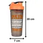 Fun Homes Protein Shaker - 800 ml for Whey Proteins and Preworkouts 100% Leak Proof (Orange) Standard, 2 image