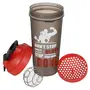 Fun Homes Protein Shaker - 800 ml for Whey Proteins and Preworkouts 100% Leak Proof (Red), 3 image