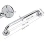 Stainless Steel Handle Handrail Rust Proof Stainless Steel Grab Bars Corrosion Resistant for Bathrooms for Toilets and Bathtubs(201 Stainless Steel 30cm Long Gloss), 8 image