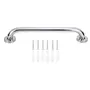 Stainless Steel Handle Handrail Rust Proof Stainless Steel Grab Bars Corrosion Resistant for Bathrooms for Toilets and Bathtubs(201 Stainless Steel 30cm Long Gloss), 3 image