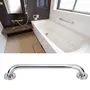Stainless Steel Handle Handrail Rust Proof Stainless Steel Grab Bars Corrosion Resistant for Bathrooms for Toilets and Bathtubs(201 Stainless Steel 30cm Long Gloss), 6 image