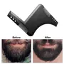 Shelzi Beard Bib With Beard Shaping Comb Hair Clippings Catcher and Grooming Apron Shaving Men Women Cape Trimming for Men Non-Stick Cloth Waterproof with Suction Cups Mirror - Multi Color, 3 image