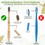 Now Organic Brand Biodegradable Bamboo Toothbrush with Multi Colour Ultra Soft bristles including 4 unique Mark (2), 5 image