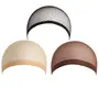 Neutral Beige Yellow/Black/Coffee: Mapofbeauty 3 Pieces One Size Wig Caps (1 Beige Yellow Nylon Hair Net + 1 Coffee Nylon Hair Net + 1 Black Elastic Hair Mesh)