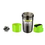 HAANS Shake Me Steel Protein Shaker With Air Tight Compartment - 400 ML (Green), 2 image