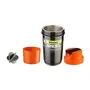 HAANS Shake Me Steel Protein Shaker With Air Tight Compartment - 400 ML (Orange), 3 image