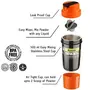 HAANS Shake Me Steel Protein Shaker With Air Tight Compartment - 400 ML (Orange), 4 image