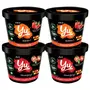 Yu Foodlabs Pasta - Ready to Eat - 2 Peri Peri + 2 Creamy Tomato Combo - Instant Meal - Pack of 4 - No Preservatives & Additives - 100% Natural & Vegetarian - Instant Food in 4 mins - 800 GMS